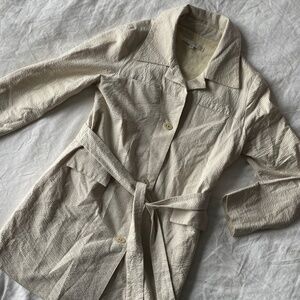 Erica Tanov Seersucker Lightweight Coat